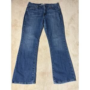 Levi's 515 Womens Jeans sz 14 Short Blue Denim Bootcut Medium Wash Mid Rise